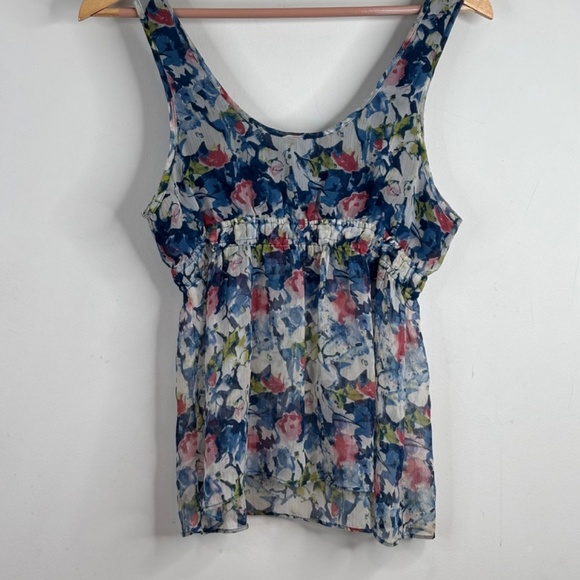 Abercrombie Babydoll Tank S Floral Y2K Crochet Lace Embroidered Preppy Boho 90s - Picture 3 of 11